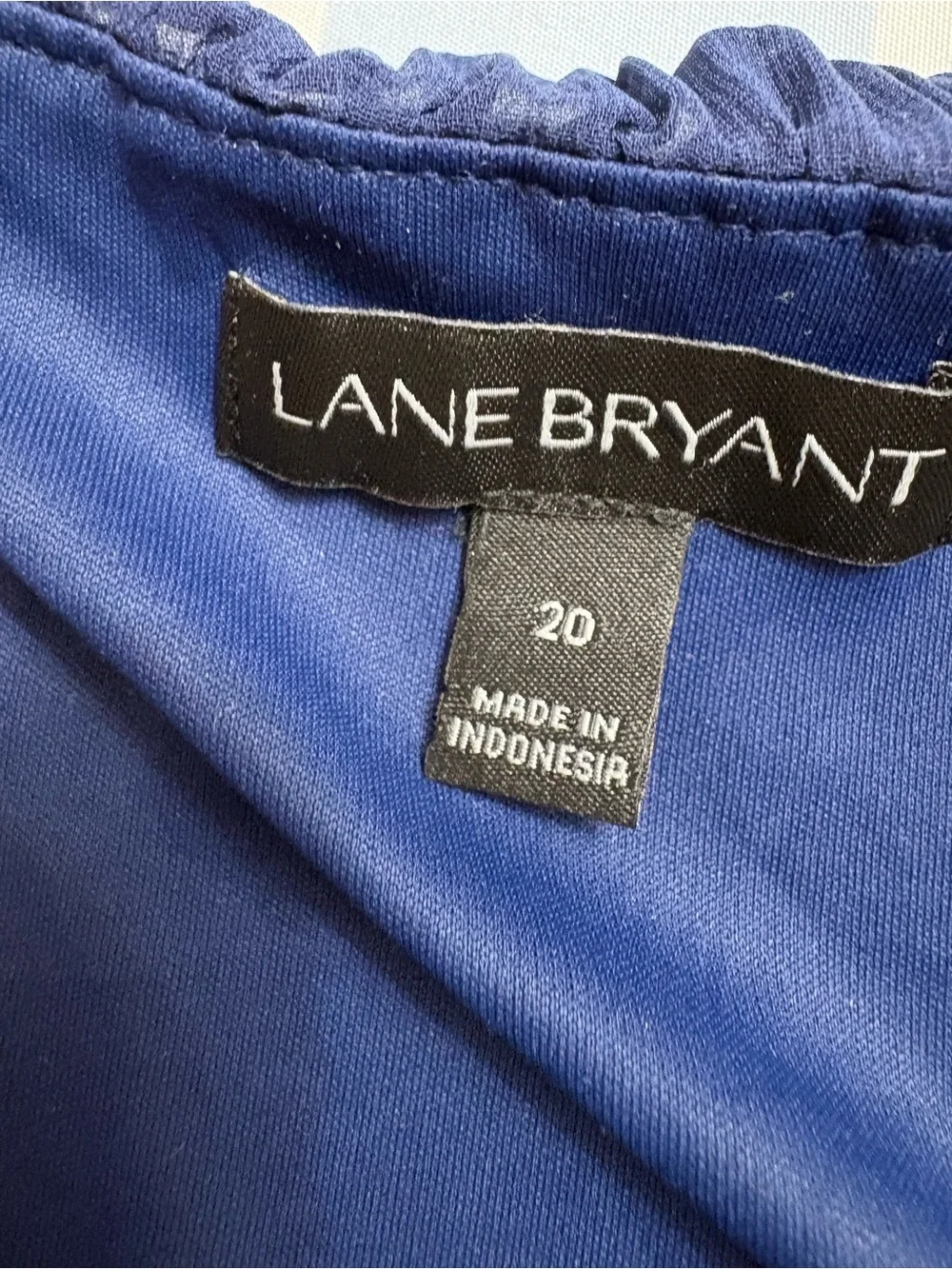 Lane Bryant Royal Blue Blouse Silky #Sleeveless #Romantic #Slenderizing #Flowy